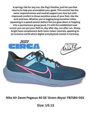 Nike Air Zoom Pegasus 40 SE 'Green Abyss' FB7180-001
